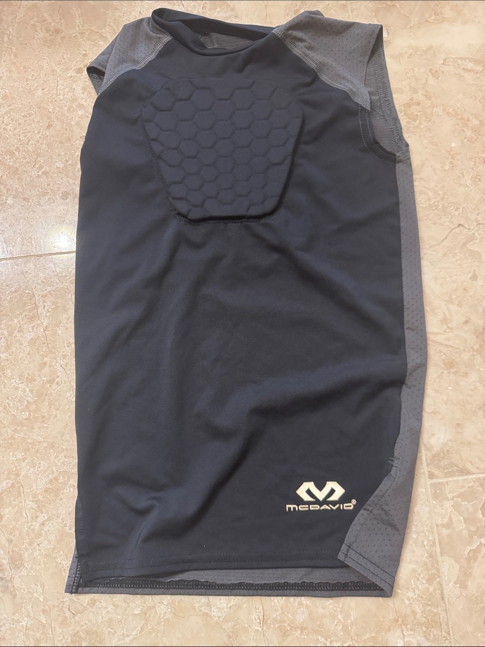 Men's Black Compression shirt with Padded Front